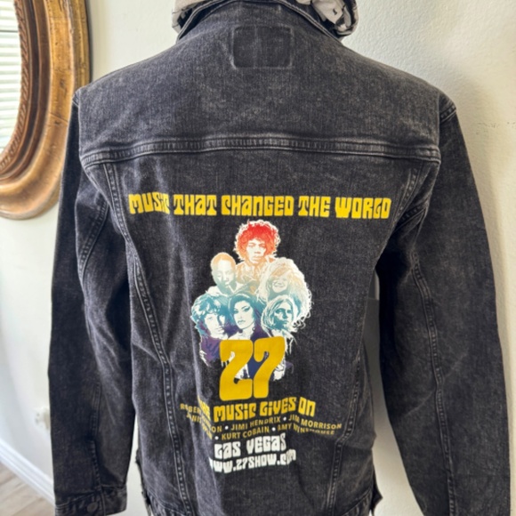 Title: Commemorative Denim Jacket-Hendrix, Morrison, Winehouse, Cobain, Joplin, - Picture 5 of 7